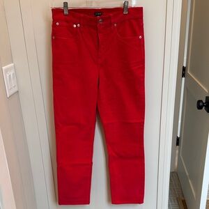 J. Crew Straight Red corduroy pants